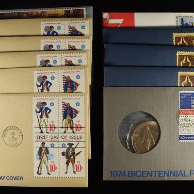 Sale Photo Thumbnail #326: (11) BICENTENNIAL FIRST DAY COVER MEDALS