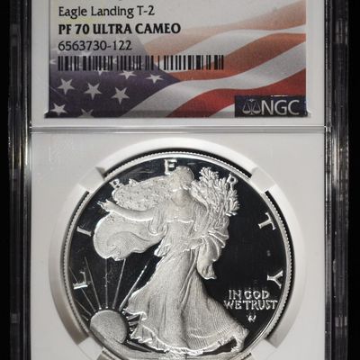 Sale Photo Thumbnail #377: 2021-W T-2 PROOF SILVER EAGLE NGC PF-70 ULTRA CAM
