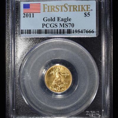Sale Photo Thumbnail #434: 2011 $5 GOLD EAGLE PCGS MS70