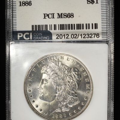 Sale Photo Thumbnail #205: 1886 MORGAN DOLLAR PCI SUPERB GEM+ BU
