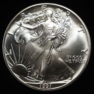 Sale Photo Thumbnail #105: 1991 AMERICAN SILVER EAGLE