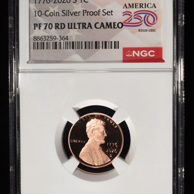 Sale Photo Thumbnail #2: 1776-2026-S SHIELD CENT NGC PF70 RD ULTRA CAMEO