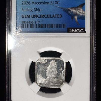 Sale Photo Thumbnail #407: 2026 ASCENSION 10C SAILING SHIP NGC GEM UNC