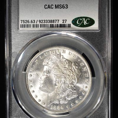 Sale Photo Thumbnail #200: 1884-O MORGAN DOLLAR CAC MS63