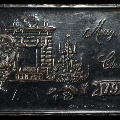 Sale Photo Thumbnail #396: 1992 MERRY CHRISTMAS 1 OZ .999 SILVER ROUND