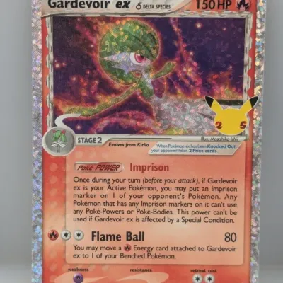 Sale Photo Thumbnail #431: Pokémon Gardevoir ex Delta Species trading card, #93/101 from the 2021 Celebrations Classic Collection reprint of the 2006 Dragon Frontiers card.