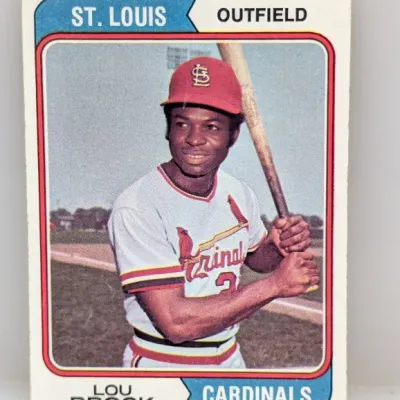 Sale Photo Thumbnail #189: 1978 Topps Lou Brock #200 baseball card featuring the St. Louis Cardinals outfielder in good condition with minor corner wear.