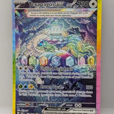Sale Photo Thumbnail #107: 2024 Pokémon Terapagos ex Special Illustration Rare trading card (#170/142) from the Stellar Crown expansion in near-mint condition.