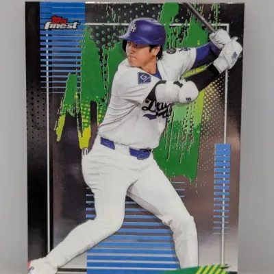 Sale Photo Thumbnail #463: Topps Finest Shohei Ohtani Los Angeles Dodgers baseball trading card in near-mint condition.