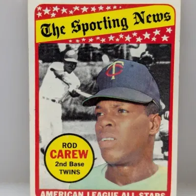 Sale Photo Thumbnail #648: 1970 Topps Rod Carew The Sporting News All-Star baseball card (#458) featuring the Minnesota Twins second baseman.