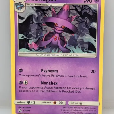 Sale Photo Thumbnail #452: Pokémon TCG Mismagius promo card (SM245) featuring artwork by NC Empire.