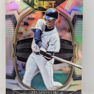 Sale Photo Thumbnail #273: 2023 Panini Select Ken Griffey Jr. holographic baseball card in excellent condition.