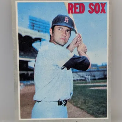 Sale Photo Thumbnail #338: 1970 Topps Carl Yastrzemski Boston Red Sox baseball card #10 in good condition with sharp corners and strong colors.