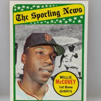 Sale Photo Thumbnail #638: 1970 Topps Willie McCovey #450 Sporting News All-Star baseball card in good condition.