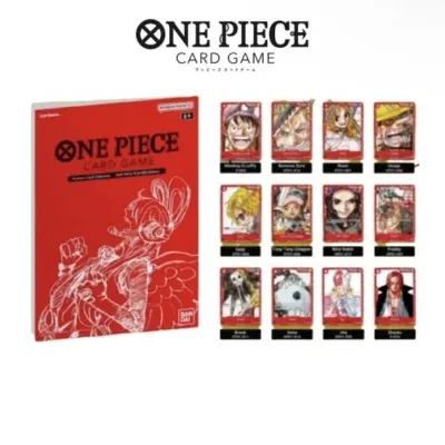 Sale Photo Thumbnail #34: Bandai Namco One Piece Card Game Premium Card Collection ONE PIECE FILM RED Edition binder and set of twelve promo cards.