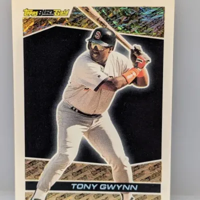 Sale Photo Thumbnail #138: 1993 Topps Black Gold Tony Gwynn baseball card #2, in overall good condition.