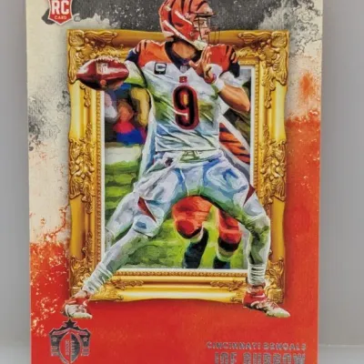 Sale Photo Thumbnail #270: 2020 Panini Court Kings Joe Burrow rookie trading card featuring an artistic framed portrait design of the Cincinnati Bengals quarterback.
