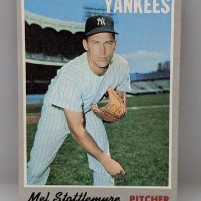 Sale Photo Thumbnail #403: 1970 Topps Mel Stottlemyre baseball card (#535) featuring the New York Yankees pitcher.