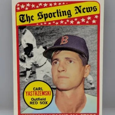 Sale Photo Thumbnail #660: 1968 Topps Carl Yastrzemski The Sporting News All-Star baseball card (#361) in excellent condition.