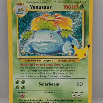 Sale Photo Thumbnail #55: Pokémon Celebrations 25th Anniversary classic collection Venusaur holo card (15/102).