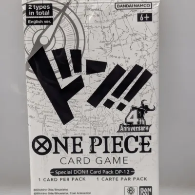 Sale Photo Thumbnail #720: Sealed One Piece Card Game Special DON!! Card Pack DP-12, 4th Anniversary English version by Bandai Namco.