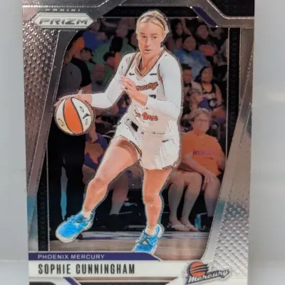 Sale Photo Thumbnail #348: Panini Prizm WNBA trading card featuring Sophie Cunningham of the Phoenix Mercury in good condition.