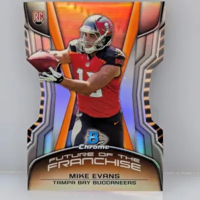 Sale Photo Thumbnail #486: 2014 Bowman Chrome Future of the Franchise Mike Evans rookie die-cut football card.