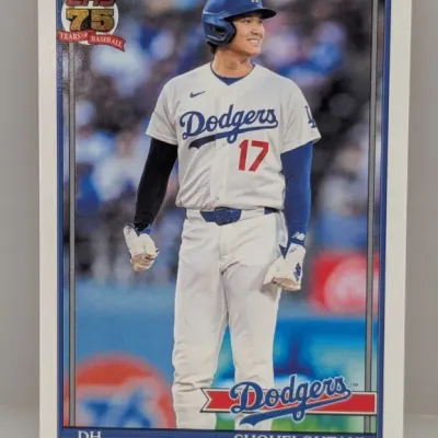 Sale Photo Thumbnail #198: 2024 Topps 75 Years of Baseball Shohei Ohtani #17 Los Angeles Dodgers baseball card in clean condition.