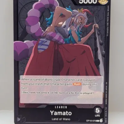 Sale Photo Thumbnail #693: One Piece Card Game Yamato Leader card (OP06-022) in near-mint condition.