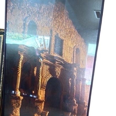 Sale Photo Thumbnail #41: Large framed photographic print depicting historic stone architectural ruins, mounted in a simple black frame.