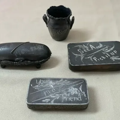 Silver Plate Vintage Trinket/matchbox Style Pin Boxes 