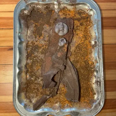 Rusted Metal Abstract Art (12 x 18)