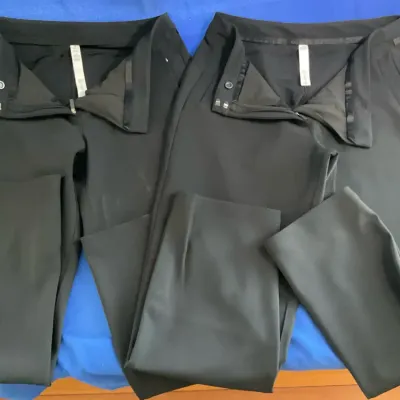 Two Lululemon Black Dress Pants Size 8