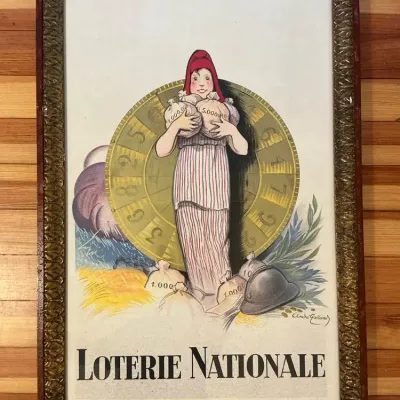 Andre Galland French National Lottery Small Poster Print (17 x 25.25)