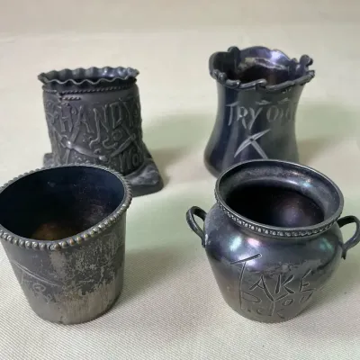 Silverplate Vintage Tooth Pick Holders 
