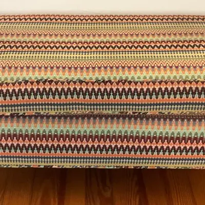 Colorful Bench With Dark Wood Legs
