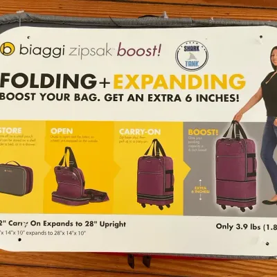 Biaggi Zipsack Boost Folding And Expanding Luggage Bag