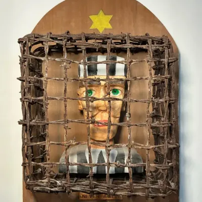 T. Steck “Never Again” Jailed Inmate Abstract Art (7 x 13 x 19)