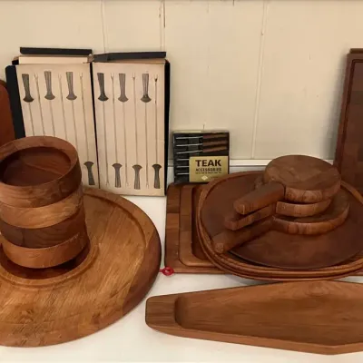Danish MCM Teak Wood Serving Pieces