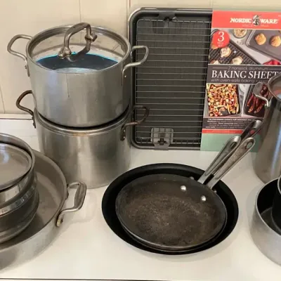 All-Clad Cookware and Nordic Ware 3-Piece Nonstick Baking Set (See Comments)