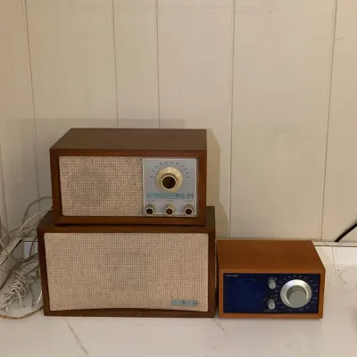 KLH Model Twenty-One Radio with KLH Speaker and Henry Kloss Tivoli Model One Radio (Missing Cord)