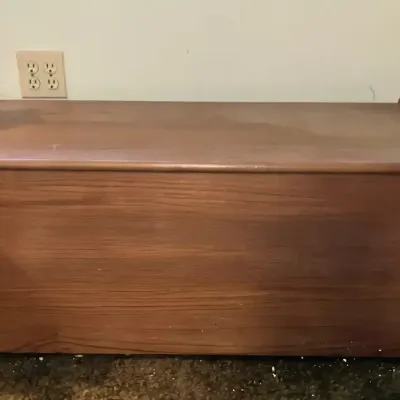 1980 Vintage Canadian Mid-Century Style Rolling Blanket Chest #1 