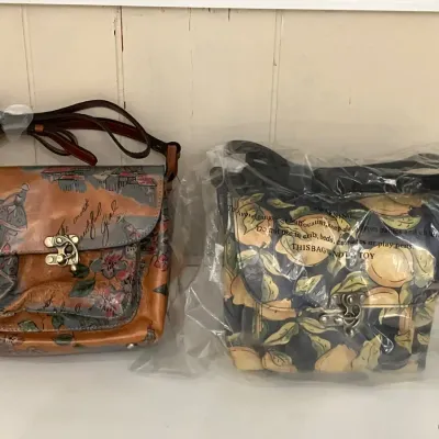 New Patricia Nash "Positano Limon" and "Beautiful Girl" Print Crossbody Bags 