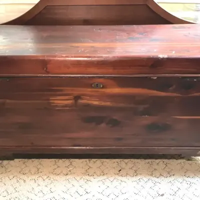 Cedar Storage Chest on Wheels