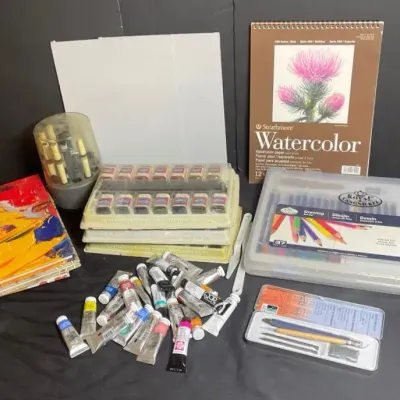 Art Supplies and Family Creative Workshop Books