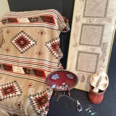 Mayan Framed Art Piece with Aztec Decor
