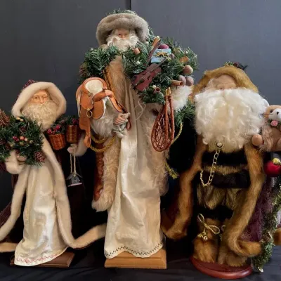 Handcrafted Father Christmas's (3)