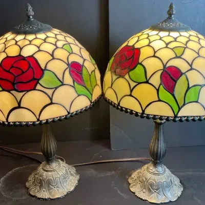 Tiffany Style Lamp Set