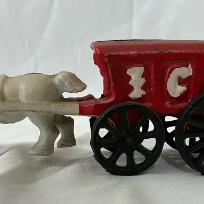 Vintage Horse-Drawn Ice Delivery Wagon