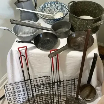 Lot Of Vintage Camping Equipment 